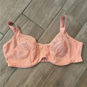 Cacique Lane Bryant Bra size 40DD peach lightly lined Balconette